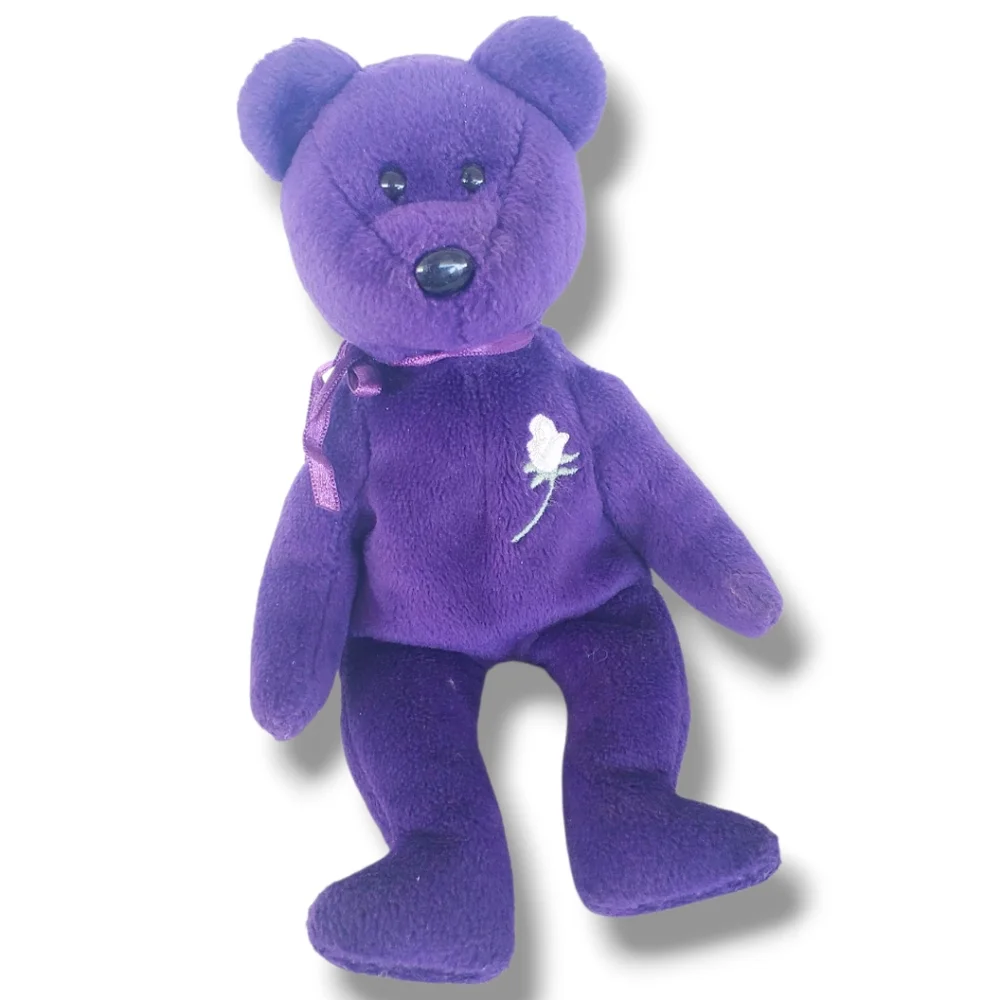 Vintage Rare 1997 Princess Diana Ty Original Beanie Baby Bear Purple PE Pellets - Picture 3 of 6
